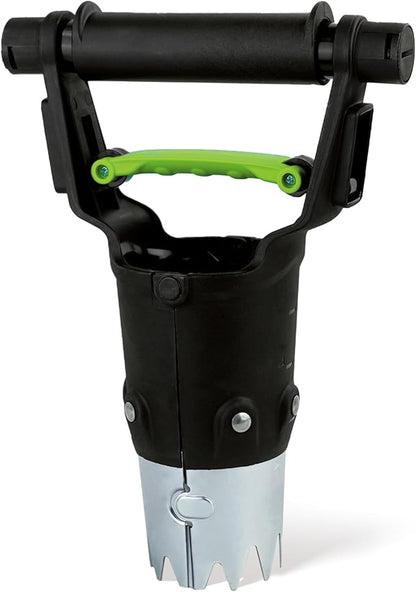 Hugeleaf Bulb Planter Tool, 1-5 Inch Depth Garden Bulb Planter with Comfortable Grip Handle, Galvanized Steel Serrated Edge for Planting Tulip Daffodils Dahlias Onions