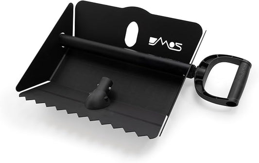 DMOS Stealth Shovel - Lightweight, Heavy-Duty Aluminum Sand & Snow Shovel with Extendable & Collapsible Handle for Camping, Overlanding, Survival, & Off-Road Use - Black/Black - X-Large