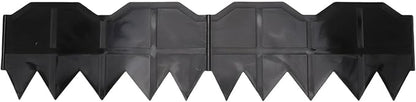 Garden Edging Border 40 Pack Black Plastic Landscape Lawn Fence Panels 5.7 in by 12 in Easy Install Decorative Garden Border