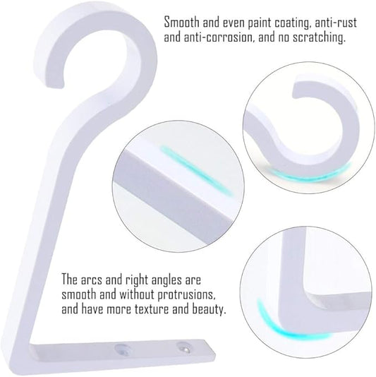 White Hanging Plant Bracket 6inch Metal Plant Hook Shepherds Hook Decorative Wall Plant Hanger for Hanging Lanterns, Bird Feeder, Flower Basket, Home Decor Indoor & Outdoor 2pack