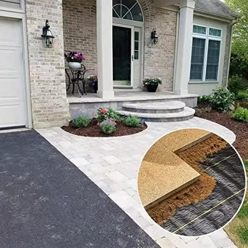 4ft x 250ft Garden Weed Barrier Landscape Fabric,Weed Block Fabric Heavy Duty 3.2OZ,Woven Mulch for Landscaping Ground Cover Weed Control Fabric, Black Garden Bed Liner