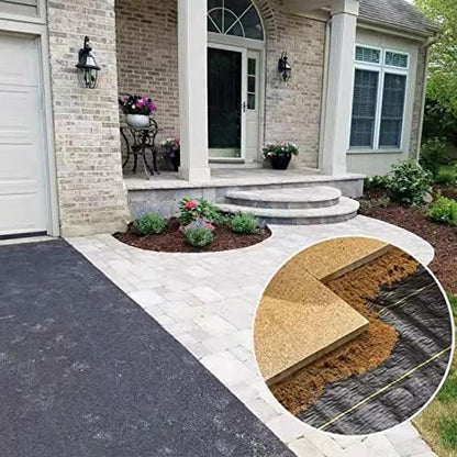 4ft x 250ft Garden Weed Barrier Landscape Fabric,Weed Block Fabric Heavy Duty 3.2OZ,Woven Mulch for Landscaping Ground Cover Weed Control Fabric, Black Garden Bed Liner