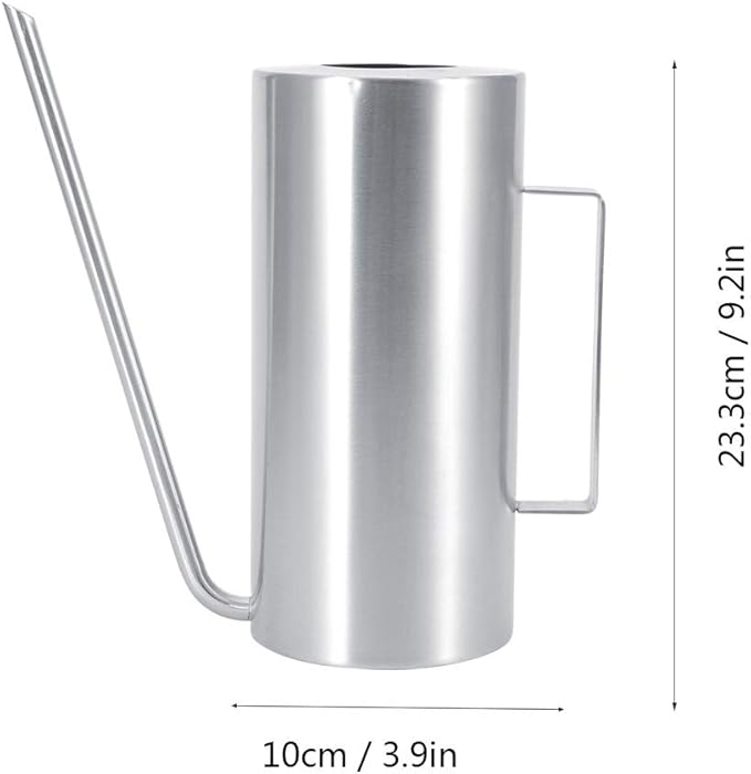 Watering Pot, 1.5L High Capacity Stainless Steel Outdoor Watering Pot with Long Service Life for Home Garden