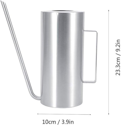 Watering Pot, 1.5L High Capacity Stainless Steel Outdoor Watering Pot with Long Service Life for Home Garden