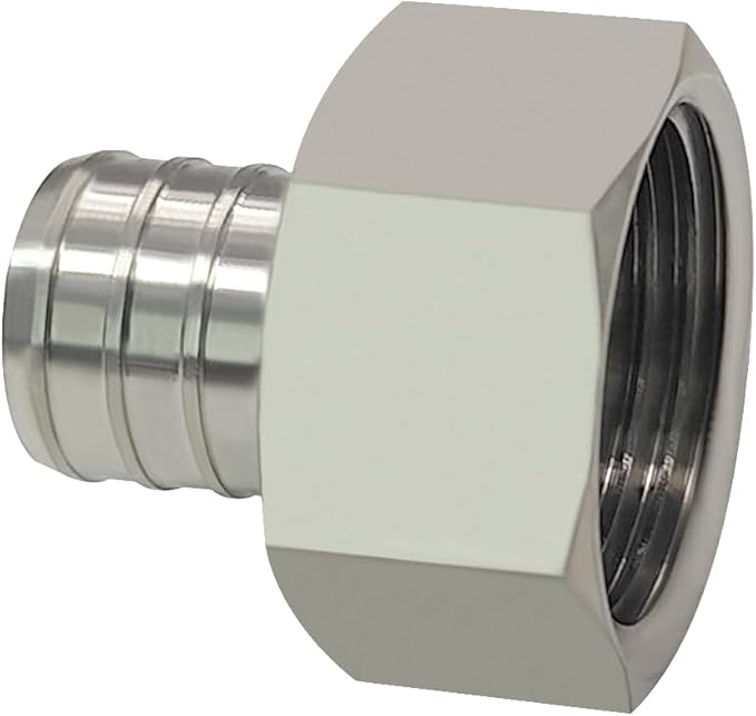 beduan 304 Stainless Steel PEX Garden Hose 3/4" PEX Barb to 3/4" GHT Female Connector Adapter Fitting for Irrigation Watering Outdoor Garden Water