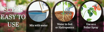 Easy Compost Tea for Plants by GreenEden - InoBoost Ultimate - No Brewing Needed - Increase Flowering & Yields - Soluble Bacteria for Soil or Hydroponics - 4oz. Makes 25 Gallons