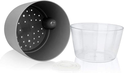 Vanavazon 6 Inch Self Watering Planter Pots for Indoor Plants, 3 Pack African Violet Pots with Wick Rope-Grey