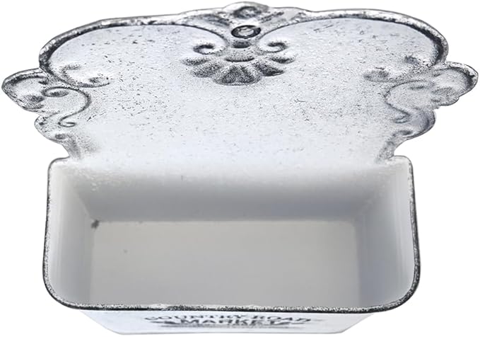 All Chic Set of 2 Metal Hanging Wall Planters Outdoor Indoor Mail Wall Mounted Planter Antique Shabby Chic Wall Decor (White)