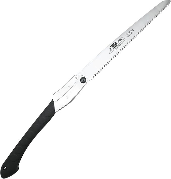 TONMA Folding Hand Saw [Made in Korea] 14" (360mm) LargeTeeth Pruning Hand Saw for Wood Cutting, Outdoor Camping, Garden Woodworking, Japanese Craft Plating Impulse Hardened Stainless Blade