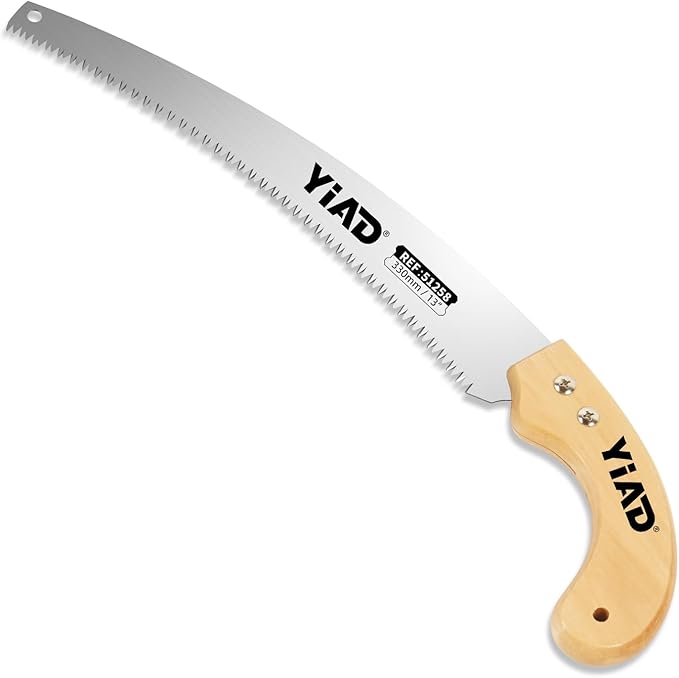 Hand Pruning Saw, 13" Curved Blade Handsaw, Hunting Saw Gardening Hand Tools Wood Working Tools, Tree Branch Cutter Wood with Hanging Scabbard for Tree Trimming Woodworking Hunting Camping