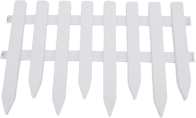 Decorative Landscape Edging Fence Durable Garden Border Panel for Lawn Flower Beds Pathways, Plastic, 5PCS