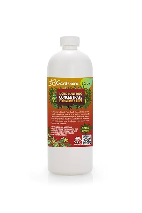 Gardenera Plant Growth Superfood for Money Trees with 18 Vitamins & Minerals - Organic Plant Food Fertilizer - Micro-Fungi and Bio-Organisms for Money Tree Plant Care & Growth Enhancement - 32oz