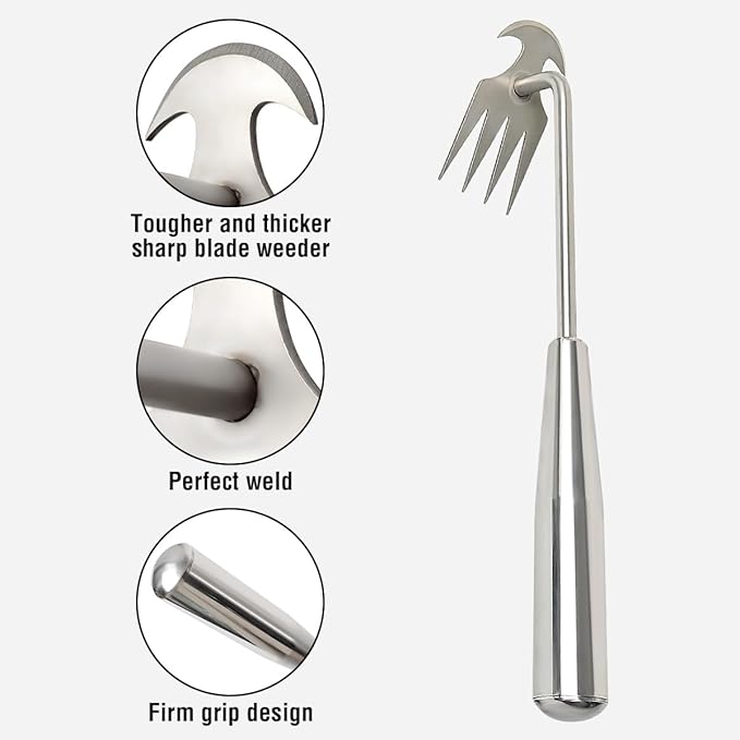 Weed Puller Tool, Weeding Tools Gardening ,Detachable Handle for Easy Carrying and Storage for Vegetable Gardening Backyard Farm Planting & Uprooting Weeding Tool