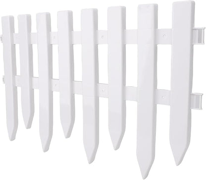 Decorative Landscape Edging Fence Durable Garden Border Panel for Lawn Flower Beds Pathways, Plastic, 5PCS