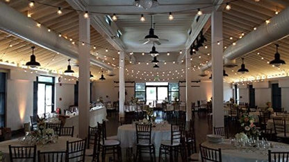 Hometown Evolution, Inc. 50 Foot G50 Patio Globe String Lights with 2 Inch Clear Bulbs with Green Wire (+2 Free Spares) for Outdoor String Lighting