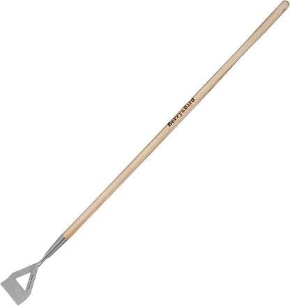 Berry&Bird Dutch Hoe for Weeding，63'' Stainless Steel Garden Weed Hoe with Long Wooden Handle,Heavy Duty Scuffle Hoe Manual Weeder Tool for Gardening Moss Removal Cutting Grass Soil Loosening & Edging