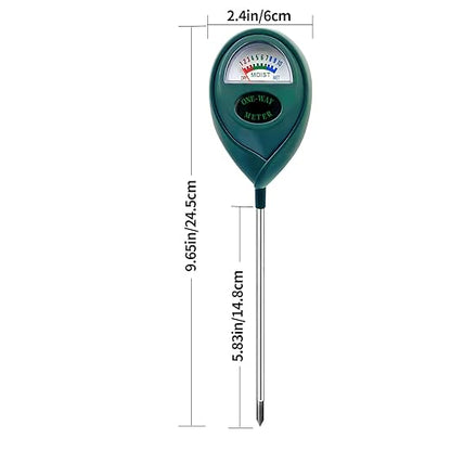 Green Soil Moisture Meter, Soil Tester, Moisture Meter Plants, Soil Moisture Tester, Soil Water Tester for Plants, Plant Moisture Monitor, No Battery Needed (Green, 1 Piece)