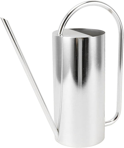 Watering Can, Wide Application Rustproof Long Spout Watering Pot Stainless Steel for Garden (Stainless Steel Color)
