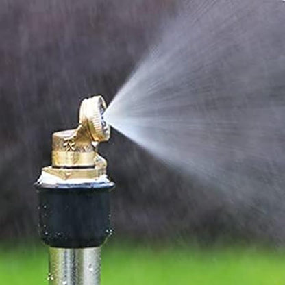 Joywayus Brass 1-Hole Misting Spray Nozzle Garden Sprinklers 1/2" NPT Male Irrigation Connector Water Sprinklers Mister Heads Fitting with Filter Mesh (Pack of 3)