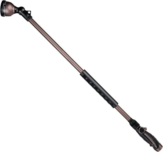 RESTMO 36”Long Watering Wand, 180° Swivel Head Metal Garden Hose Wand with 10 Spray Patterns, 3ft Heavy Duty Hose Nozzle Sprayer with Thumb Flow Control, Ideal to Water Hanging Baskets, Shrubs