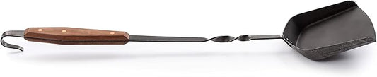 Barebones Cowboy Grill Coal Shovel - Durable Stainless Steel Ash Shovel with Walnut Handle for Fire Pit