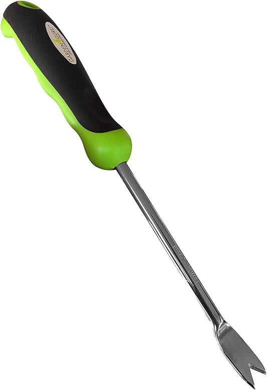 Garden Guru Dandelion Weeder Tool with Ergonomic Handle - Stainless Steel Weed Puller for Planting, Weeding, Flower and Vegetable Care in Lawn Garden Yard | Rust Resistant
