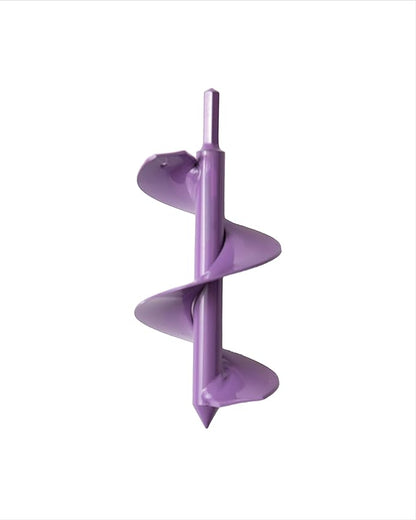 Power Planter Bulb Auger & Bedding Plant Tool - 3"x7" Garden Auger Drill Bit with 3/8" Non-Slip Hex Drive, Hand-Welded Planting Auger Gardening Drill, Earth Auger Digging Tools, Up to 6" Deep (Purple)