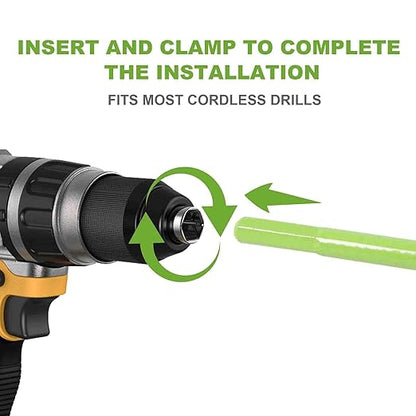 TCBWFY Auger Drill Bit for Planting 1.6x16.5inch Extended Length Garden Auger Spiral Drill Bit for Planting Bulbs Flowers,Post Hole Digger for 3/8”Hex Drill