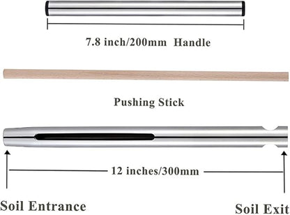 Soil Sample Probe 12 Inch with T Handle, Soil Sampler Tool, Soil Test Kit, Soil Probe for Soil Sampling Plant Care Lawn Garden Farm