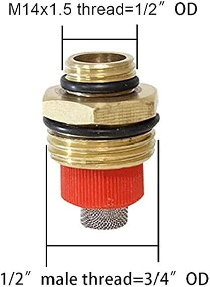 Joywayus Brass 1-Hole Misting Spray Nozzle Garden Sprinklers 1/2" NPT Male Irrigation Connector Water Sprinklers Mister Heads Fitting with Filter Mesh (Pack of 3)