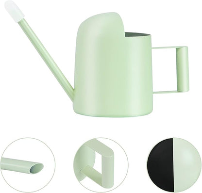 Mini Watering Can, 10oz/300ml Stainless Steel Long Spout Small Watering Can for Indoor Plants Succulents, Herbs (Green)