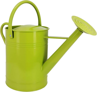 Galvanized Iron Watering Can for Indoor Plants, DIY Watering Cans for House Plant Garden Flower, Long Spout Water Can for Outdoor Watering Plants 6.44L 1.7Gallon (Green)