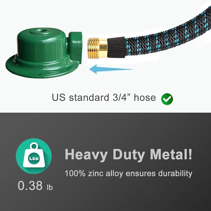 Irrigation Sprinklers, Metal Lawn Sprinkler for Yard and Garden, Heavy Duty Water Irrigation System 360 Degree for Small to Medium Area Watering Garden Lawn Yard Patio Grass