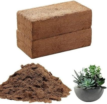 2 Pack Premium Coco Coir Brick for Plants | 100% Organic Compressed Coconut Coir Bricks Starting Mix, Coco Coir Fiber Coconut Husk for Planting, Gardening, Potting Soil Substrate, Herbs, 1.32 LBS