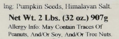Dry Roasted Pepitas/Pumpkin Seeds with Himalayan Salt (2 Lbs.) - Roasted to Perfection in Small Batches for Added Freshness - Vegan & Keto Friendly - Farm Fresh Nuts Brand