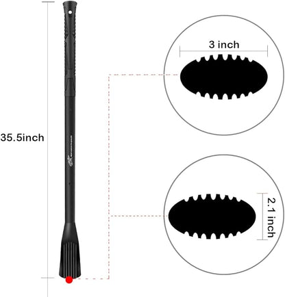 Cutter Mattock, 36" Heavy Duty Pick Axe with Forged Heat Treated Steel Blades Hoe for Weeding, Prying and Chopping, Digging Tool with Fiberglass Handle (36" Fiberglass Handle Only)
