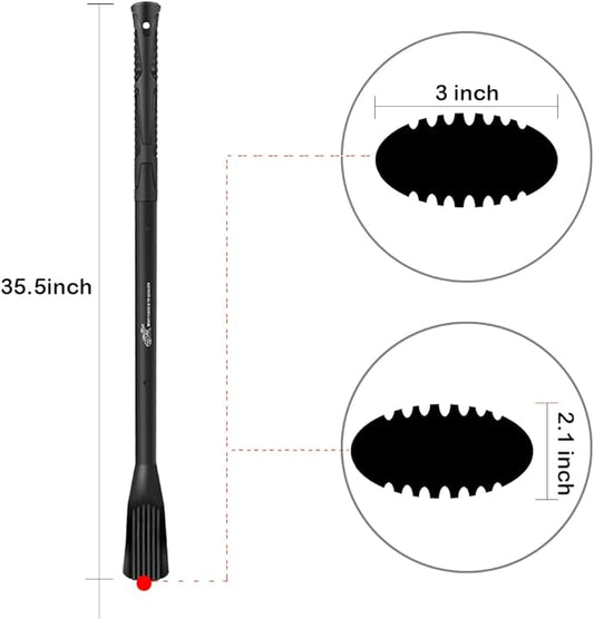 Cutter Mattock, 36" Heavy Duty Pick Axe with Forged Heat Treated Steel Blades Hoe for Weeding, Prying and Chopping, Digging Tool with Fiberglass Handle (36" Fiberglass Handle Only)