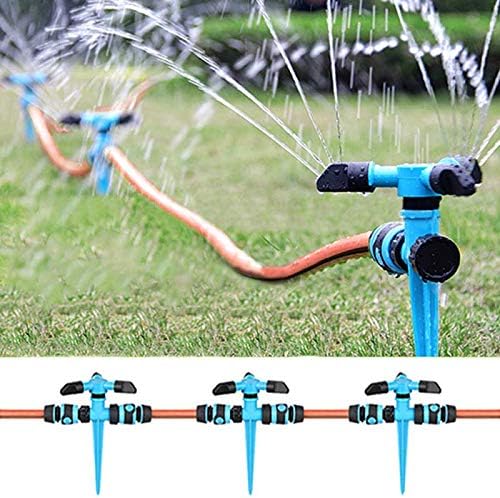 SagaSave Portable 360 Degree Sprinkler for Yard, Rotating Lawn Sprinkler, Large Area Coverage Water Sprinklers for Lawns and Gardens