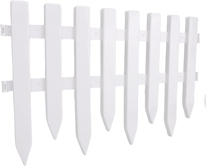 Decorative Landscape Edging Fence Durable Garden Border Panel for Lawn Flower Beds Pathways, Plastic, 5PCS