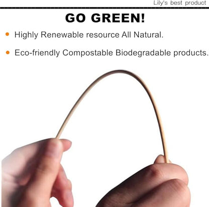 HOPELF 17.5" Natural Bamboo Skewers Sticks for BBQ，Kabob，Grilling，Barbecue，Kitchen，Roasting，Marshmallows，Plant Stakes，Crafting.Φ=5mm, More Size Choices 4"/6"/8"/10"/12"/14"/16"/30"/36"