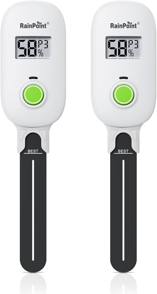 RAINPOINT Smart Digital Wireless Plant Moisture Meter Houseplant Indoor,WiFi Hub Needed,Capacitive Probe,Leave-in Soil Hygrometer Sensor,Real-time Monitor Outdoor Greenhouse Gardening(Two-Pack Set)