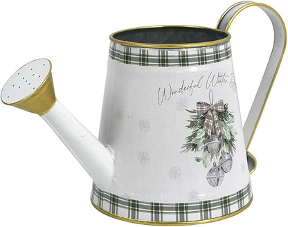 Small Christmas Decorative Watering Can for Indoor Plants Metal Watering Can Outdoor for Bonsai Balcony Courtyard Garden Flower Christmas Decorative