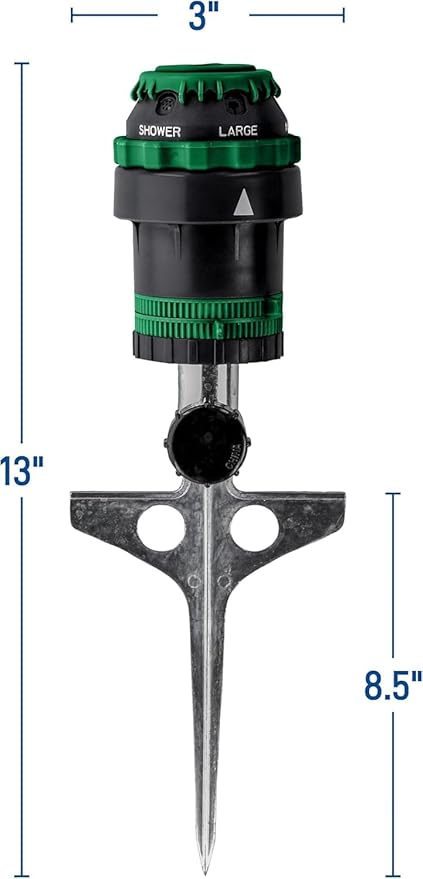 Generic Mechanical Water Timer with 2‑Pack H2O‑6 Gear‑Drive Sprinklers – Timed Watering up to 120 Minutes & Adjustable Spray Patterns
