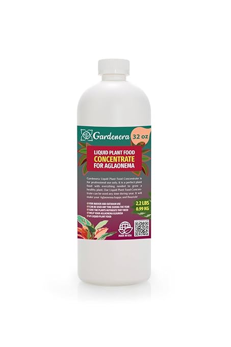 Gardenera Plant Growth Superfood for AGLAONEMA with 18 Key Vitamins & Minerals - Organic Plant Food Fertilizer - Micro-Fungi and Bio-Organisms for AGLAONEMA Plant Care & Growth Enhancement - 32oz
