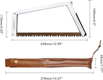 13 Inch Folding Bow Saw Folding Hand Saw,Multifunctional Rectangular Hand Saws for Wood, Bone, Tree Pruning, Camping, Folding Handsaw, Rectangular Saw for Outdoor Camping (silver)