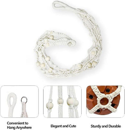 2 Pack Plant Hanger - 29.5" & 23.5" Hanging Planters, Handmade Cotton Rope Plant Holder Fits 3.9"-11.8" Flower Pots Indoor & Outdoor Boho Home Decor (POTS NOT Included)