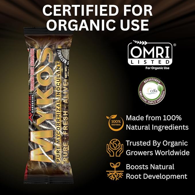 Xtreme Gardening Mykos 100g/3.5oz | Concentrated Mycorrhizal Fungi Root Stimulator for Plants | Organic Mycorrhizae Root Booster for Stronger Roots & Bigger Growth