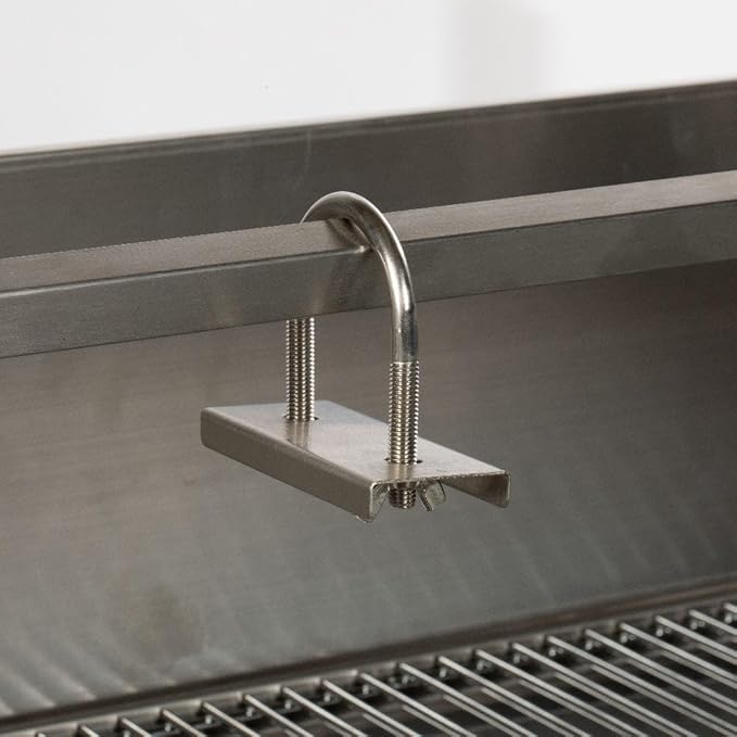 TITAN GREAT OUTDOORS Ash & Ember 25W Stainless Steel BBQ Rotisserie Grill with High Efficiency Windscreen, 4 RPM Rotation Speed, Rated 125 LB for Large Game, Portable Electric Outdoor Roaster