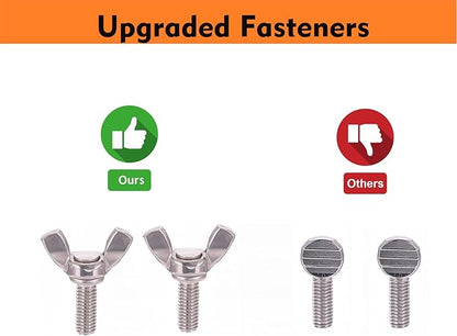 Stainless Steel Flat Rotisserie Grill Basket Large Size, Fits 1/2" or 3/8" Hexagon, 3/8" or 5/16" Square Spit Rod, If 3/4" Square Spit Rod MUST Use Together With DEWOSEN Rotisserie Forks