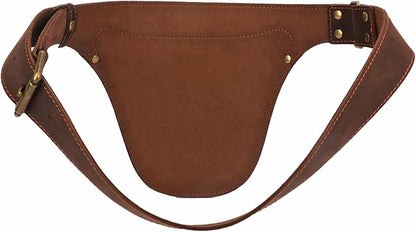 Tourbon Genuine Leather Florist Tool Belt Bag Gardener Farmer Tools Holster Waist Pouch Electrician Carpenter Organizer Kit 3 Pockets (Brown, 42 inches)